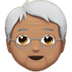 🧓🏽 older person: medium skin tone display on Apple